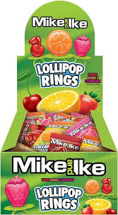 Mike And Ike Lollipop Rings 0.42oz 24ct